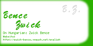 bence zwick business card